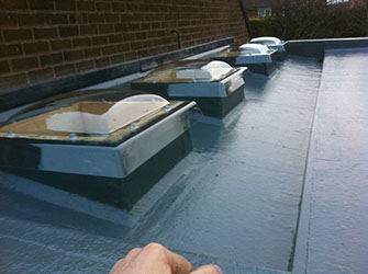 Flat Roof with Velux Skylights